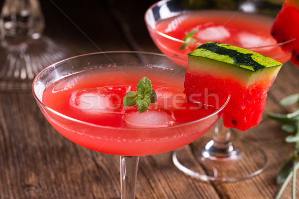 Wassermelone Saft Eis Wasser Essen Blatt Stock foto © Dar1930