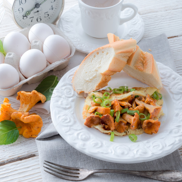 have breakfast omelette with chanterelles Stock photo © Dar1930