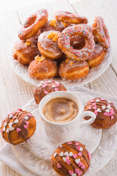 bismarck doughnuts on a plate Stock photo © Dar1930