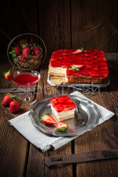 Fraise alimentaire feuille fruits dessert [[stock_photo]] © Dar1930