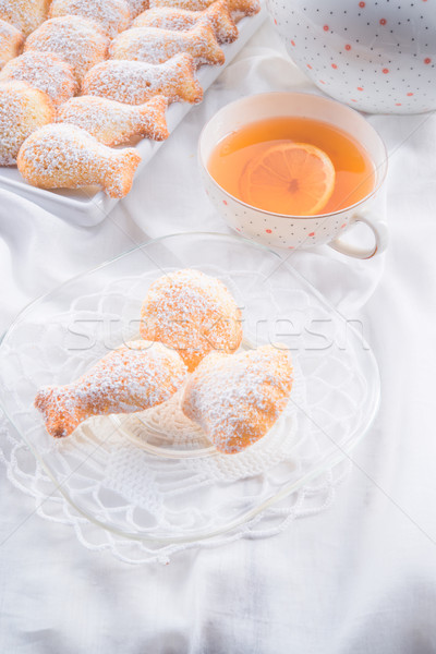 fresh baked madeleines cookies Stock photo © Dar1930