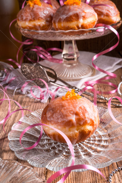 Buñuelo alimentos fiesta torta invierno desayuno Foto stock © Dar1930