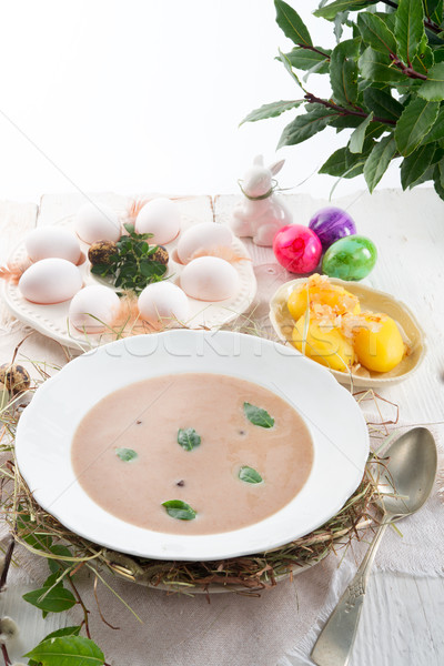 Stock photo: Sour rye soup