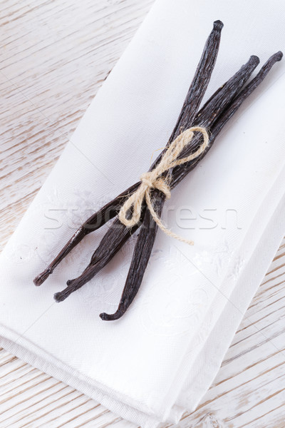 Vainilla vaina alimentos negro blanco frescos Foto stock © Dar1930