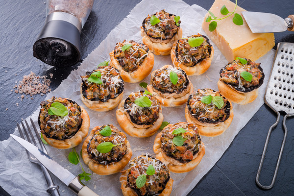 Champignons with puff pastry Stock photo © Dar1930