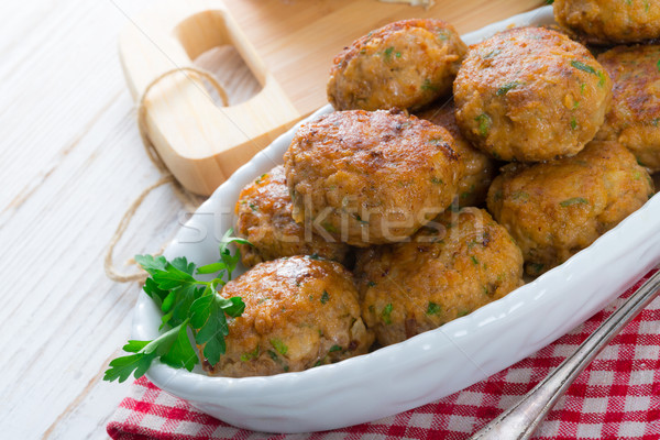 Fromages persil viande Cook déjeuner [[stock_photo]] © Dar1930