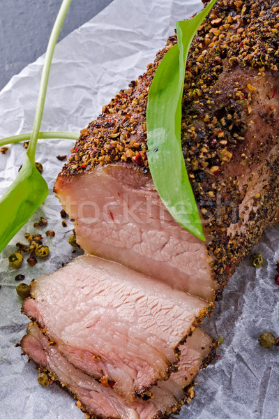 bacon with pepper honey crust Stock photo © Dar1930