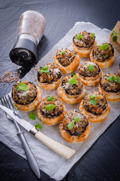 Champignons with puff pastry Stock photo © Dar1930