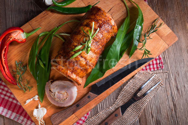 meat roulade with bear allium filling  Stock photo © Dar1930