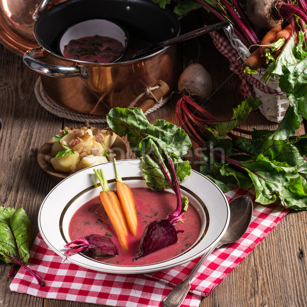 Botwinka - Soup of young beet leaves Stock photo © Dar1930