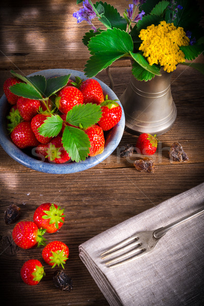  strawberries Stock photo © Dar1930