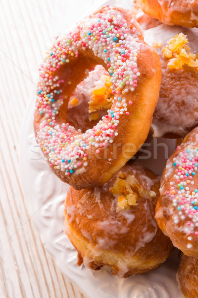 bismarck doughnuts on a plate Stock photo © Dar1930