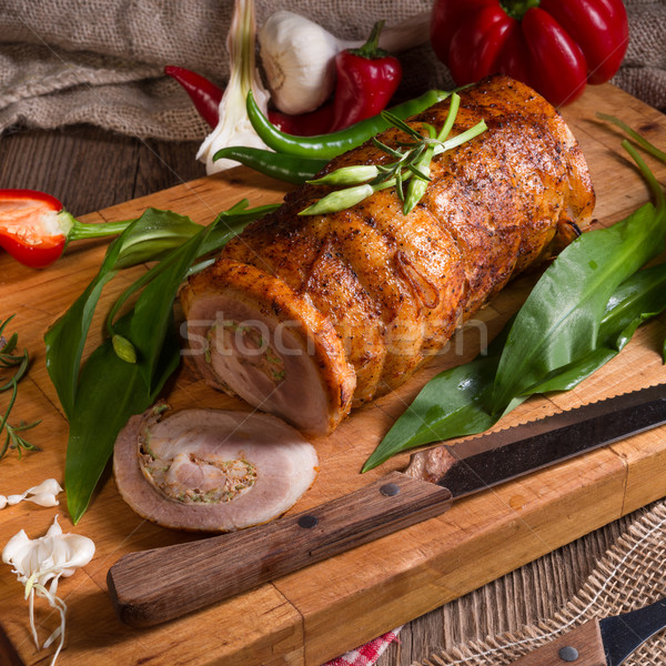 meat roulade with bear allium filling  Stock photo © Dar1930