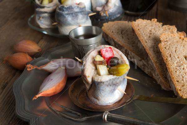 	Rollmops - pickled herring fillets Stock photo © Dar1930