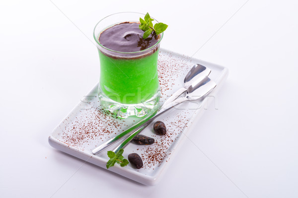 Mint sorbet blad vruchten ijs bar Stockfoto © Dar1930
