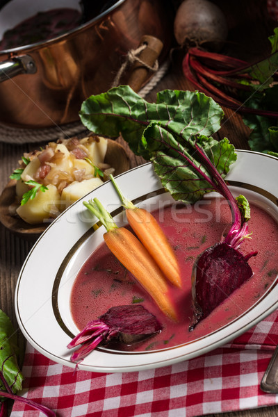 Botwinka - Soup of young beet leaves Stock photo © Dar1930