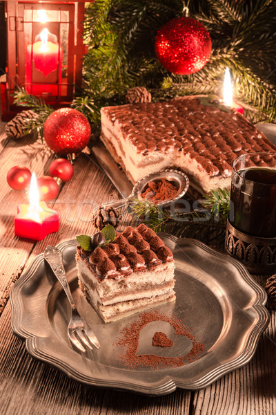 Christmas tiramisu Stock photo © Dar1930