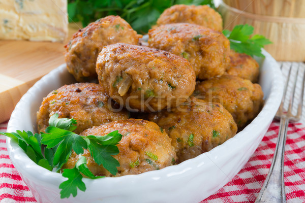 rissole with mould cheese and parsley Stock photo © Dar1930