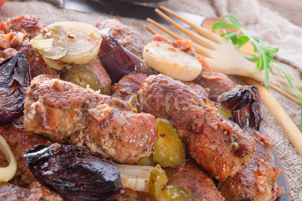Stock photo: meat beefs olive