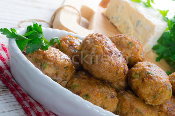 rissole with mould cheese and parsley Stock photo © Dar1930