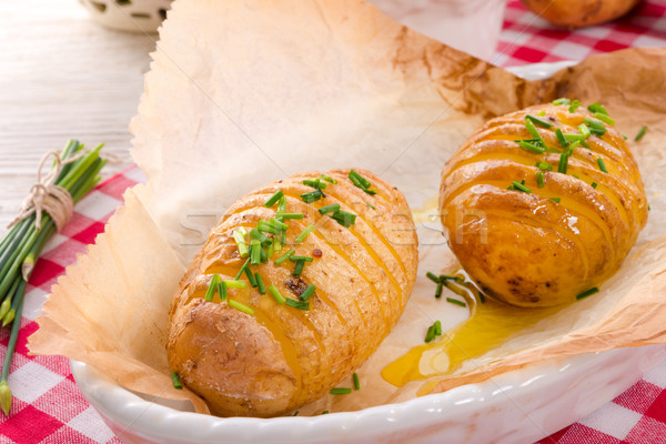  hasselback potato Stock photo © Dar1930