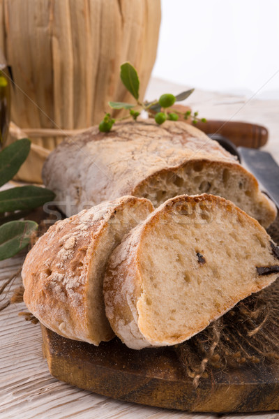 home-made olive ciabatta Stock photo © Dar1930