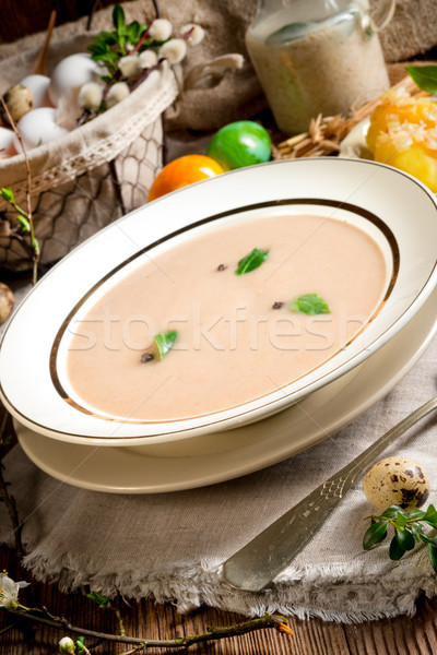 кислый рожь суп Пасху продовольствие обеда Сток-фото © Dar1930