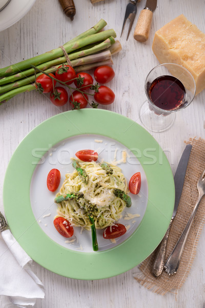 Pasta with asparagus Stock photo © Dar1930