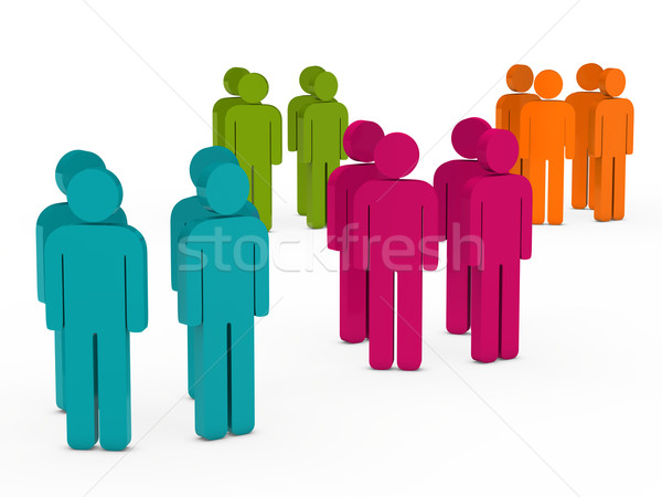 team group colorful in circle Stock photo © dariusl