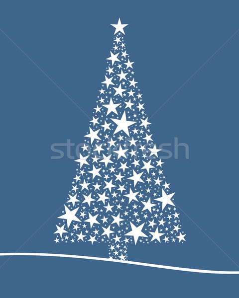 Christmas tree from white stars  Stock photo © dariusl