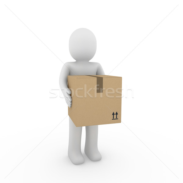 3d human package shipping Stock photo © dariusl