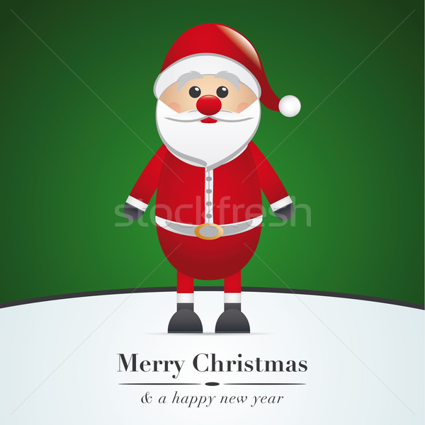 ストックフォト: サンタクロース · 陽気な · クリスマス · タイプ · 緑 · 楽しい