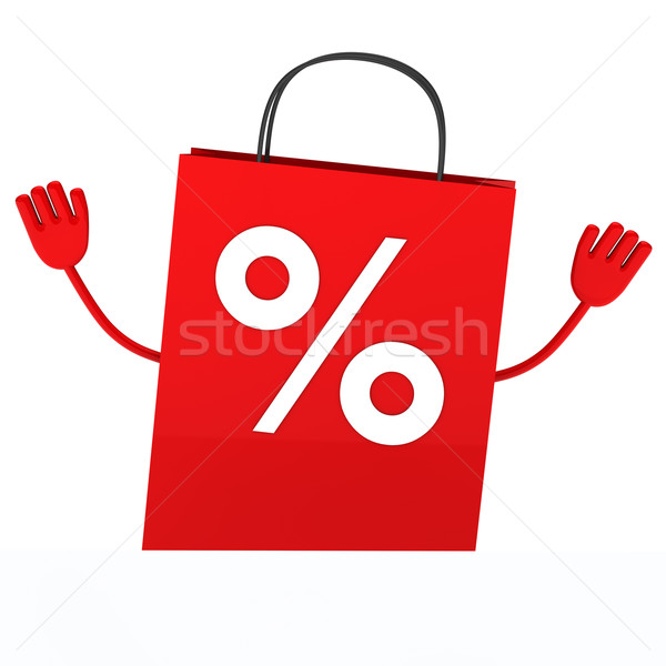 Red sale percent bag wave  Stock photo © dariusl