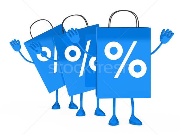 Blue sale percent bags wave  Stock photo © dariusl