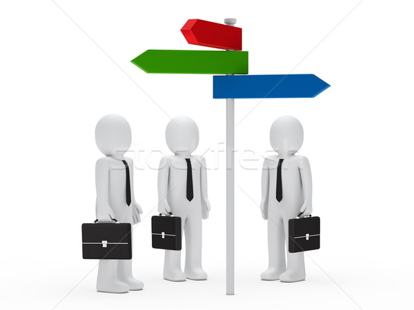 business men team choice way Stock photo © dariusl