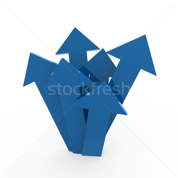 3d arrow high blue Stock photo © dariusl