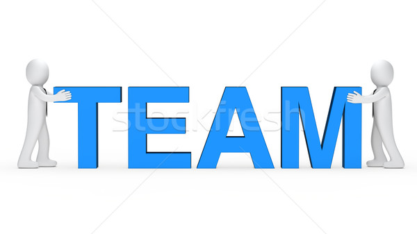 business men blue team word  Stock photo © dariusl