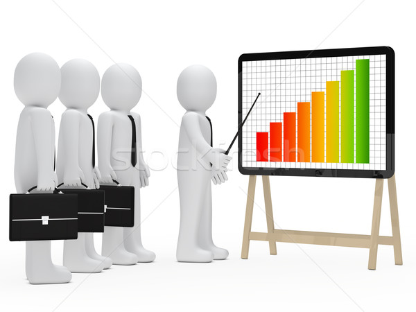 Biznesmen wykres pokaż wzrostu działalności Zdjęcia stock © dariusl