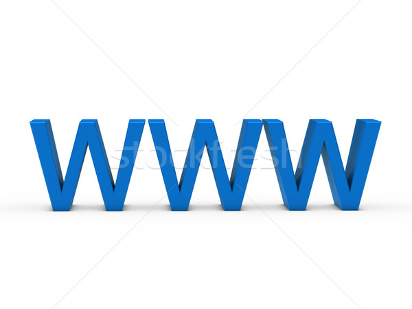 3D www blau Internet Web online Stock foto © dariusl