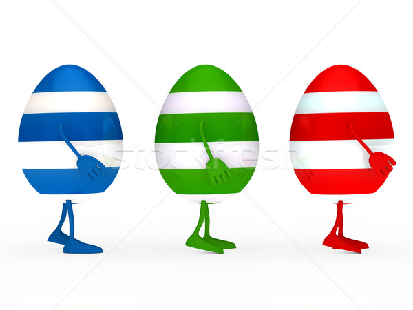 colorful estern eggs go Stock photo © dariusl