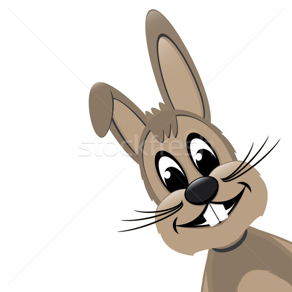 Conejo de Pascua mirar lado aislado blanco Pascua Foto stock © dariusl