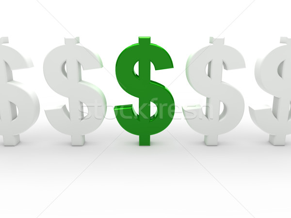 3D dolar verde valuta afaceri bani Imagine de stoc © dariusl