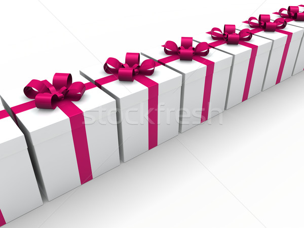 3d pink gift box  Stock photo © dariusl