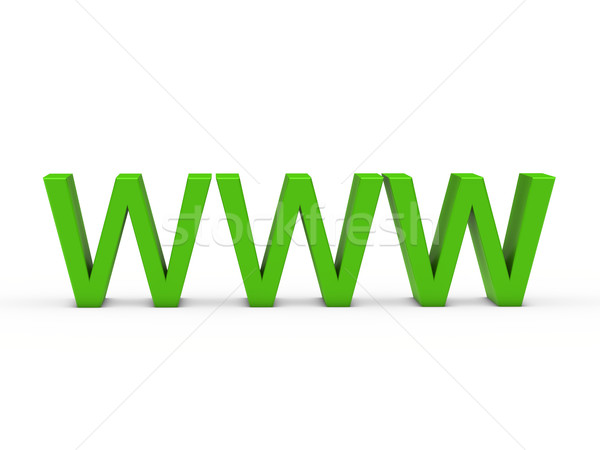 Stock photo: 3d www green