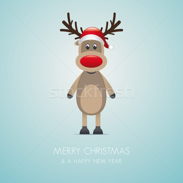 reindeer red nose Stock photo © dariusl
