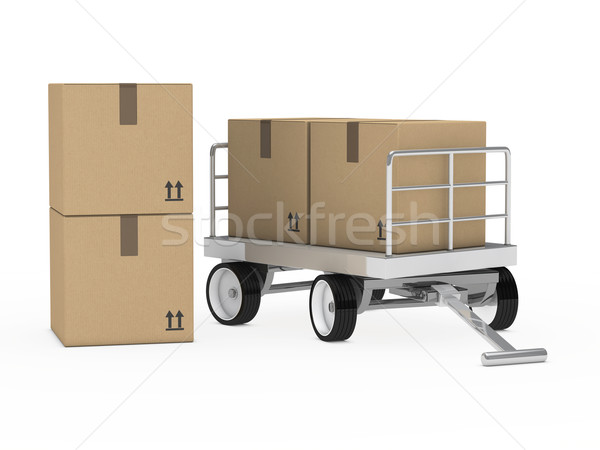 transport trolly with packages  Stock photo © dariusl