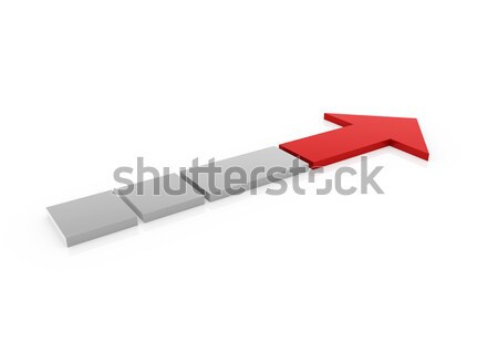 3d red gray arrow high  Stock photo © dariusl