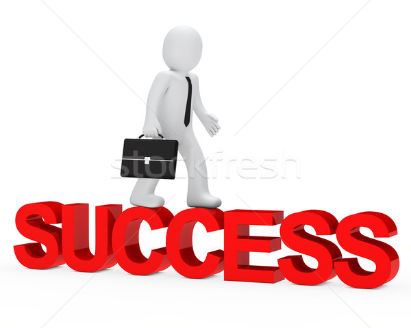 businessman walk over success Stock photo © dariusl