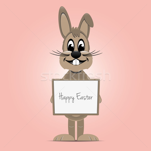 Easter bunny utrzymać wiosną królik tle bunny Zdjęcia stock © dariusl