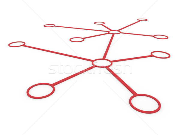 3D ネットワーク 赤 接続 サークル 社会 ストックフォト © dariusl